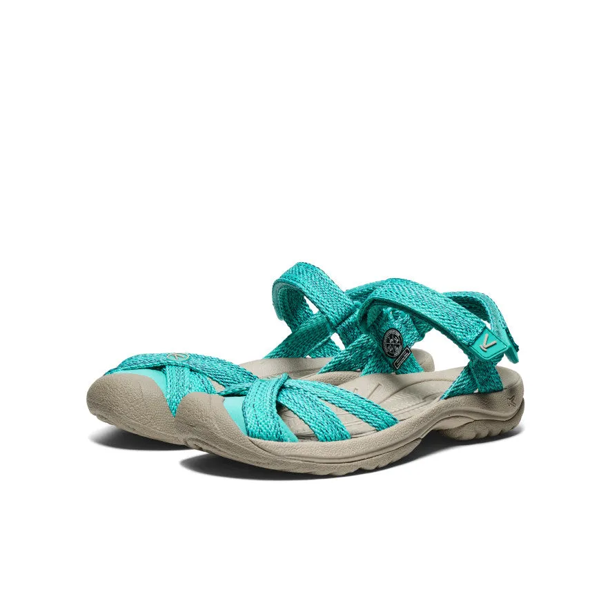 Easy to Wear Breathability Enhancement Women's Bali Strap Sandal  |  Bright Aqua