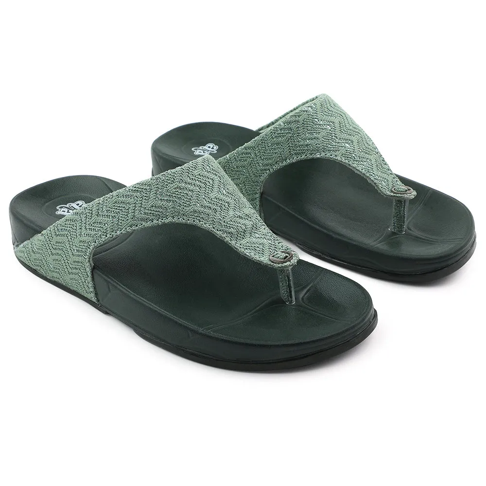A-HA Green Casual Slipper For Women DIVA-60E By Liberty Silent Walk Step Free