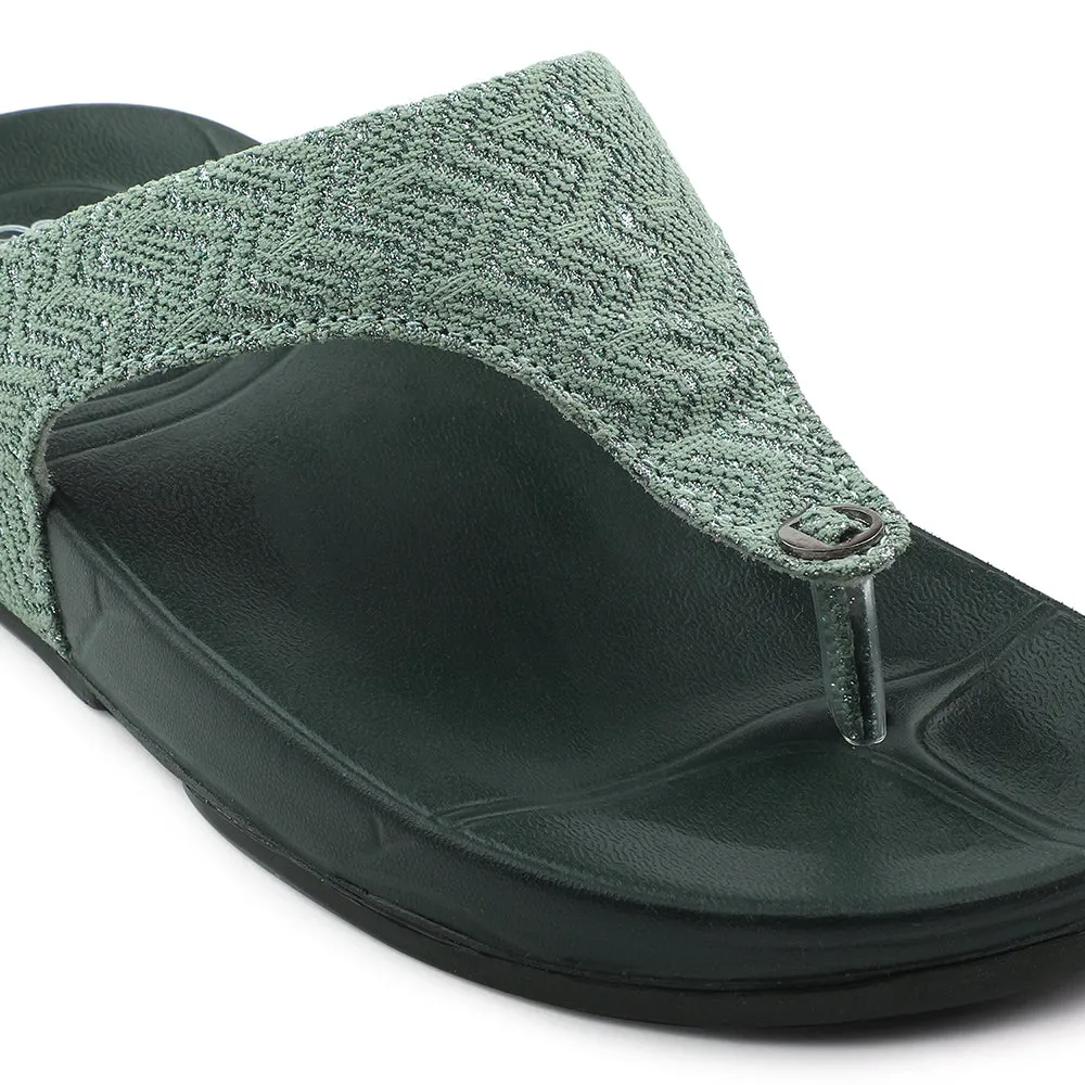Firm Lock City Run A-HA Green Casual Slipper For Women DIVA-60E By Liberty