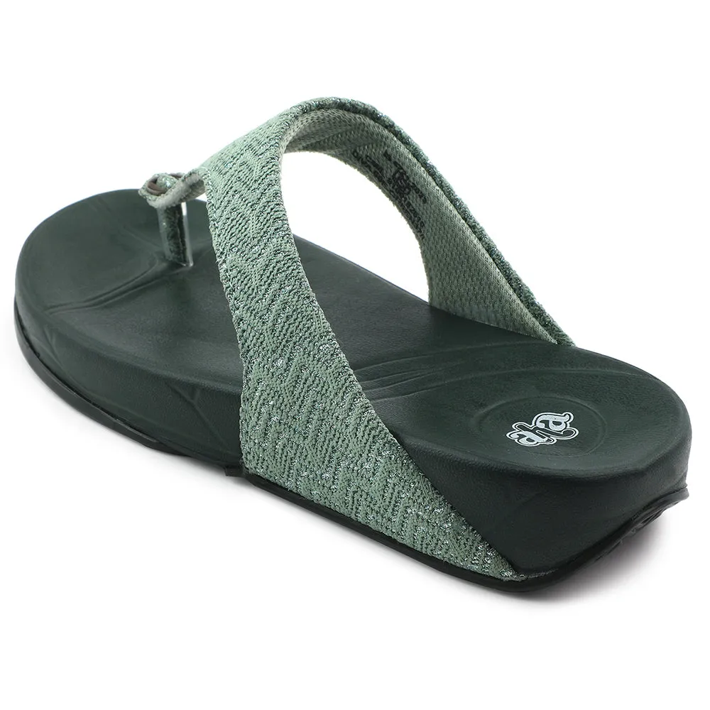 A-HA Green Casual Slipper For Women DIVA-60E By Liberty Brave Walk