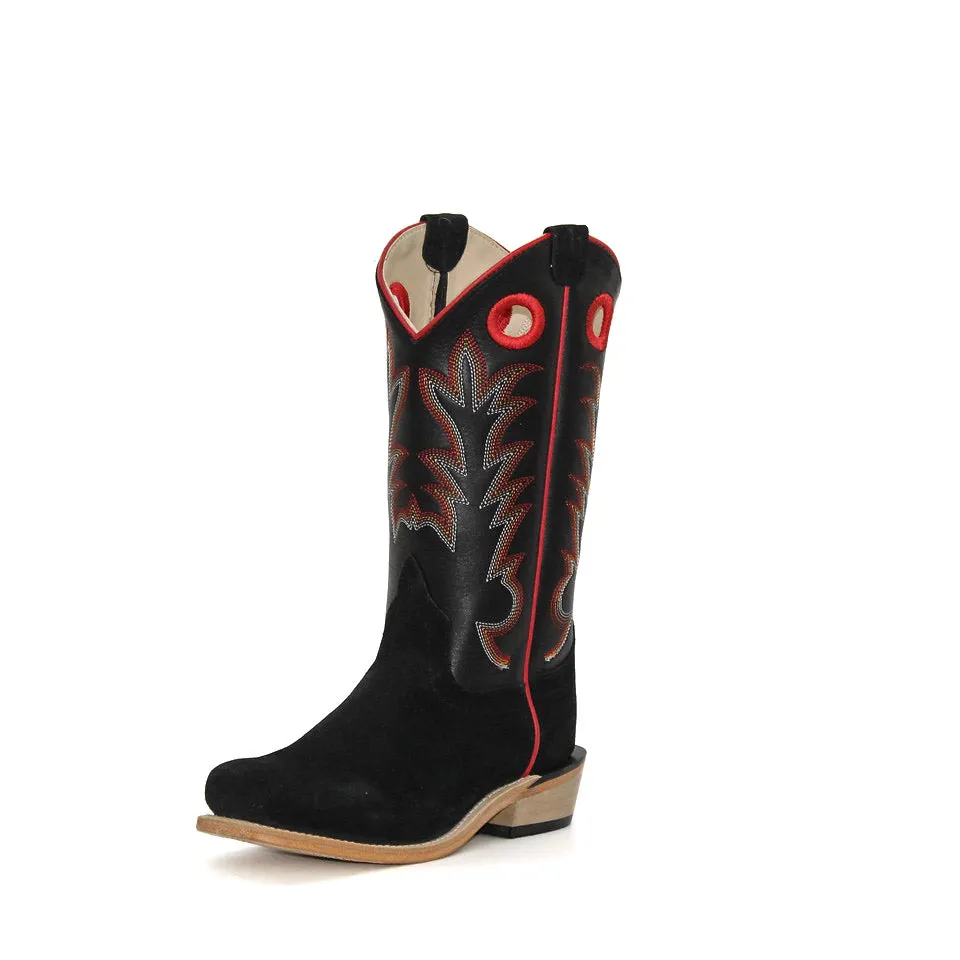 Kids' spring shoes Old West Children's Black Suede Boot