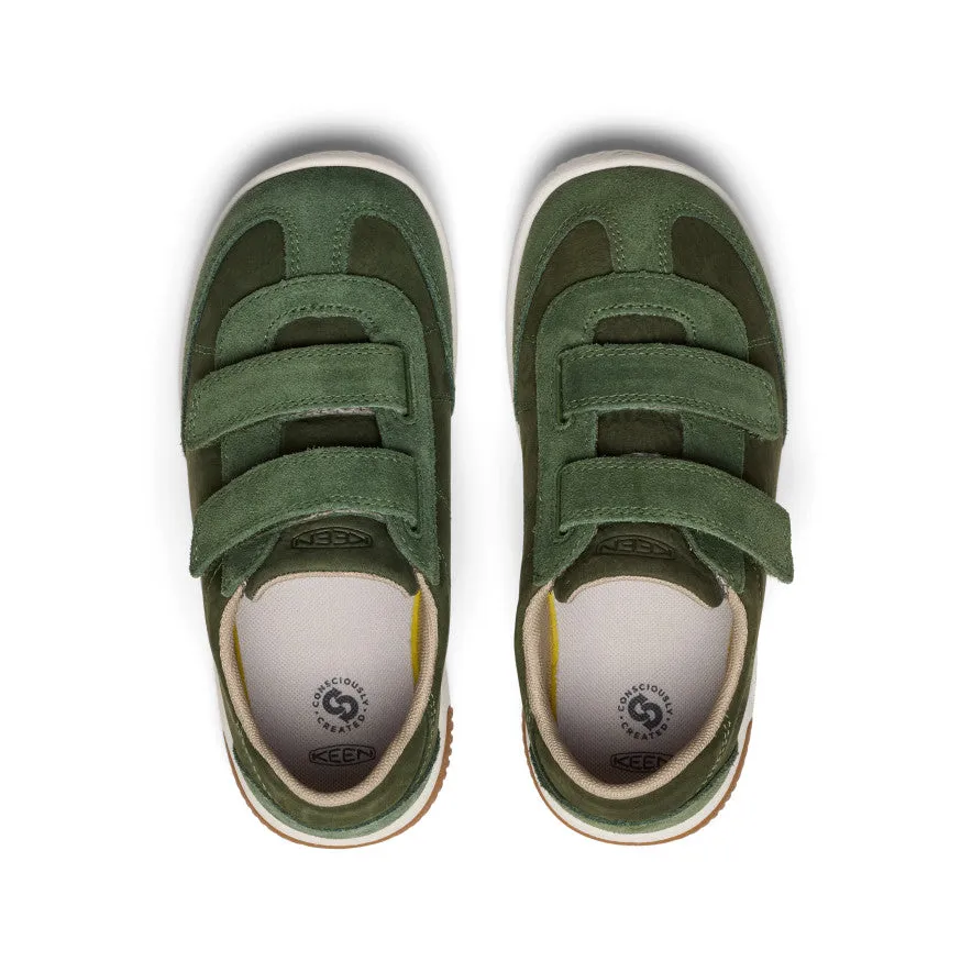 Leather kids' shoes Adjustable kids' accessories Big Kids' KNX T-Toe Sneaker  |  Bronze Green/Star White