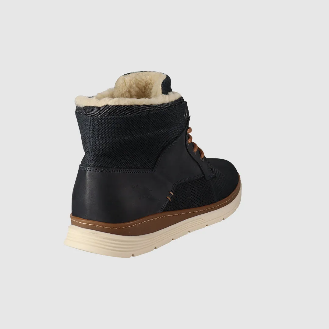 Soil Lace Up Boots Navy Step Control