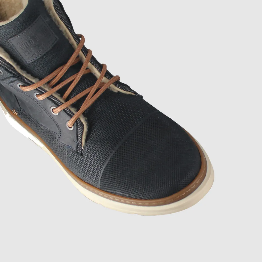 Soil Lace Up Boots Navy Surfer