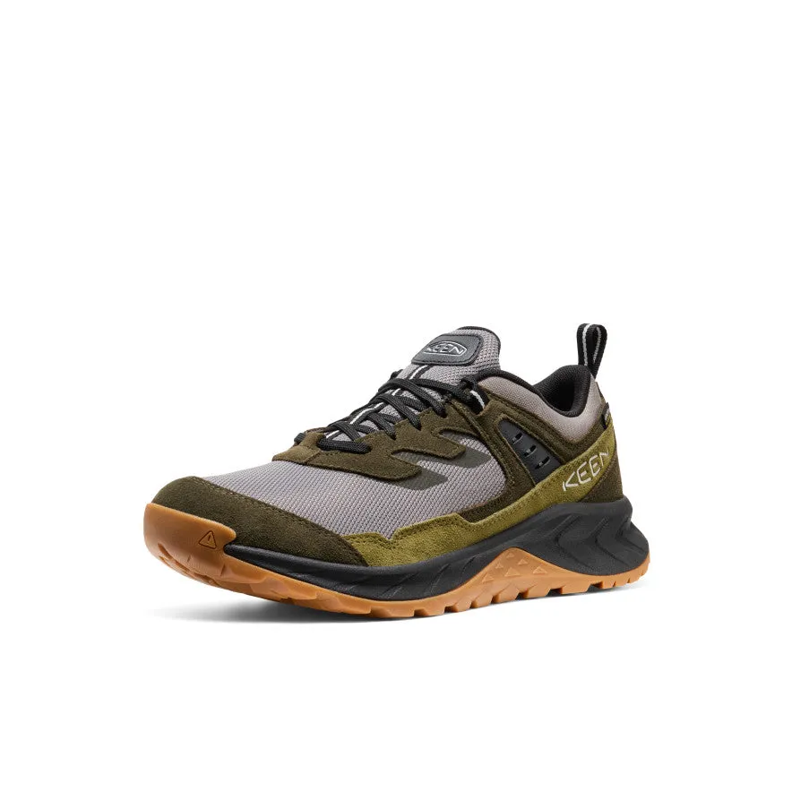 Reinforced Soles Comfortable Stride Men's Hightrail Waterproof Hiking Shoe  |  Steel Grey/Forest Night