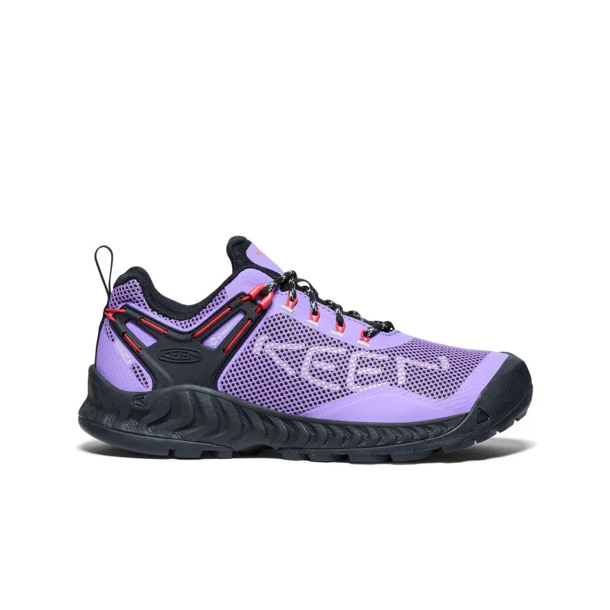Fiber Mix Women's NXIS EVO Waterproof Shoe  |  Paisley Purple/Poppy Red