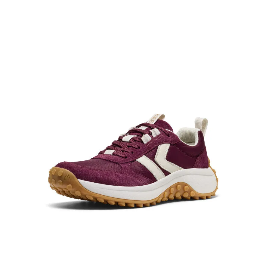 Premium Leather Slip Resistant Rough Trail Hiker Women's KS86 Sneaker  |  Fig/Star White