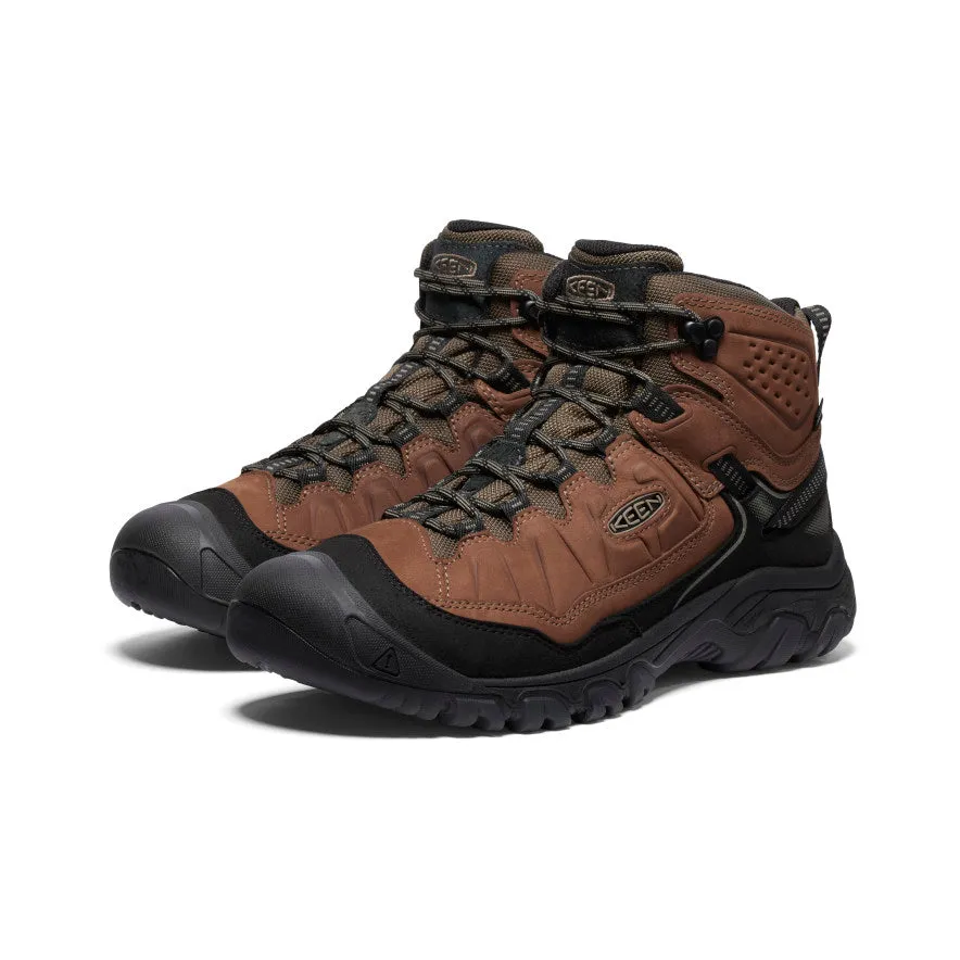 Men's Targhee IV Wide Waterproof Hiking Boot  |  Bison/Black City Bright
