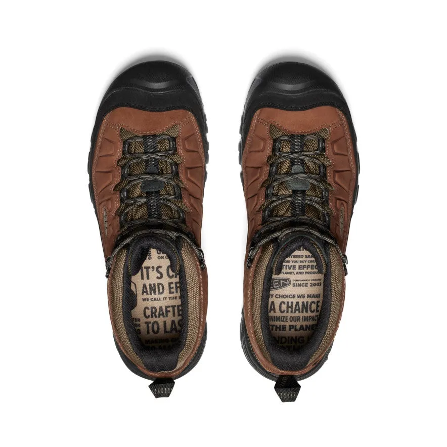 Men's Targhee IV Wide Waterproof Hiking Boot  |  Bison/Black Comfort toe slow walk