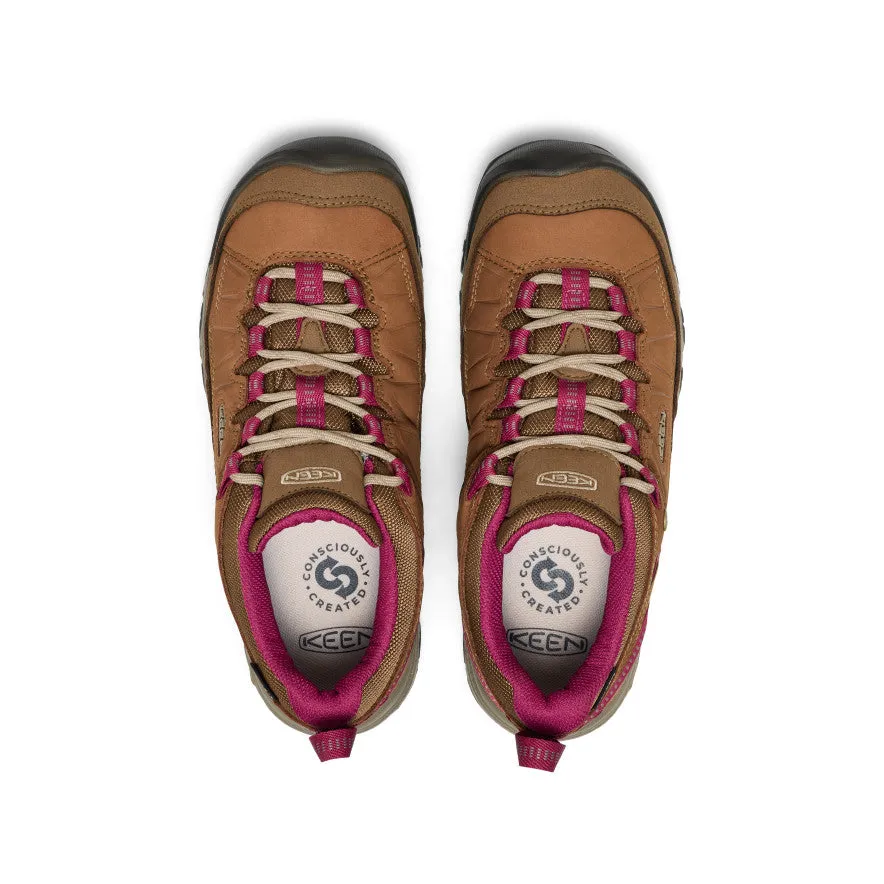 Women's Targhee IV Waterproof Hiking Shoe  |  Bison/Beaujolais Water Wall Wind Barrier