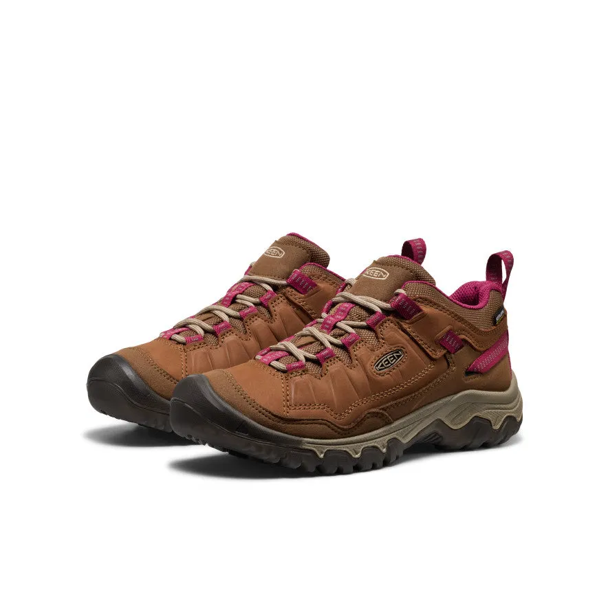 Wardrobe Base Women's Targhee IV Waterproof Hiking Shoe  |  Bison/Beaujolais