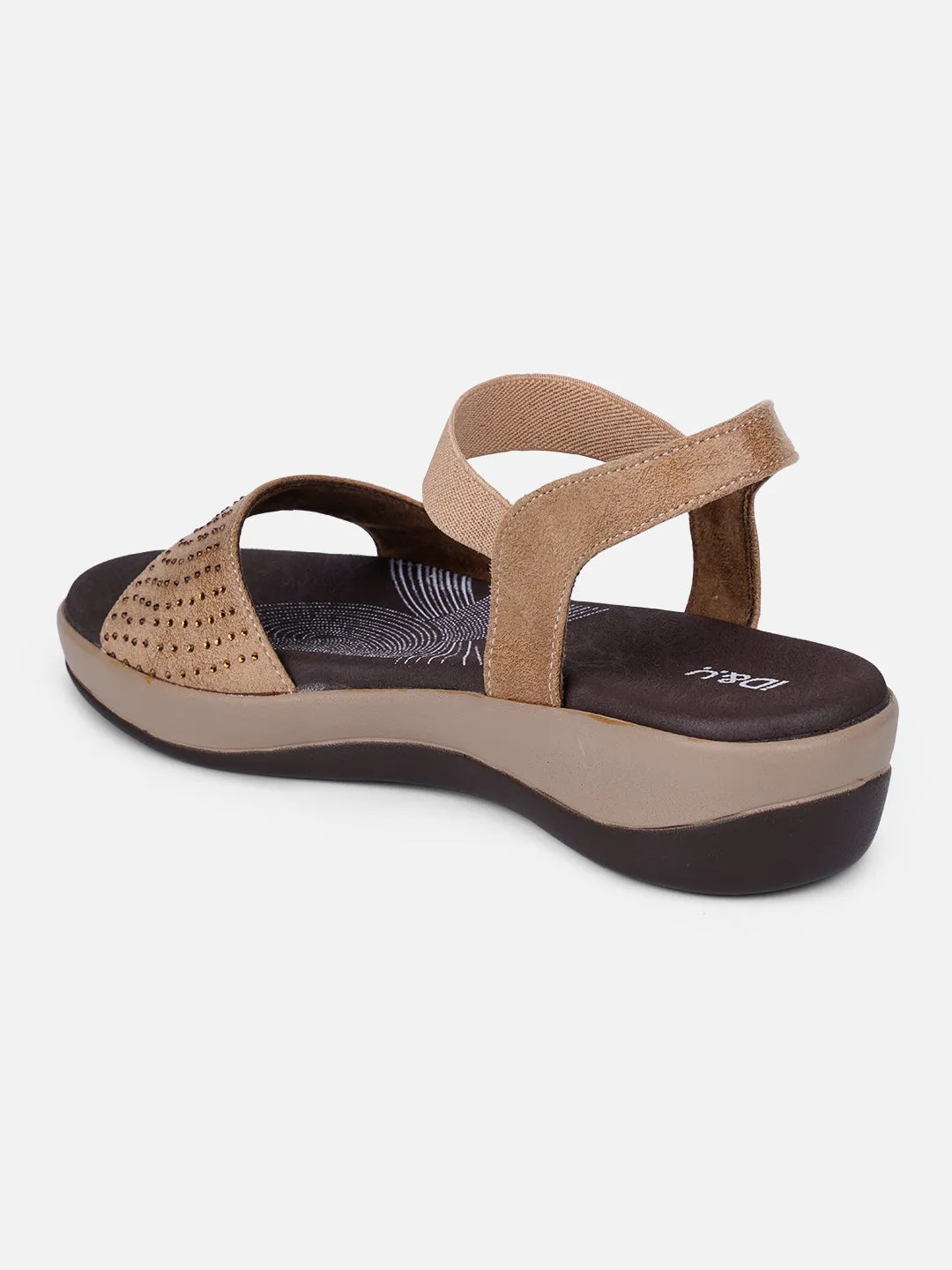 Instant Wear Footwear Summer Adventure Women's Beige Slingback Strap Sandals (IU6001)