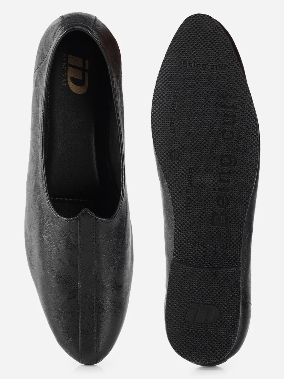 Men's Black Ethnic Jalsa Jooti and Mojaris (ID1077) City Pace