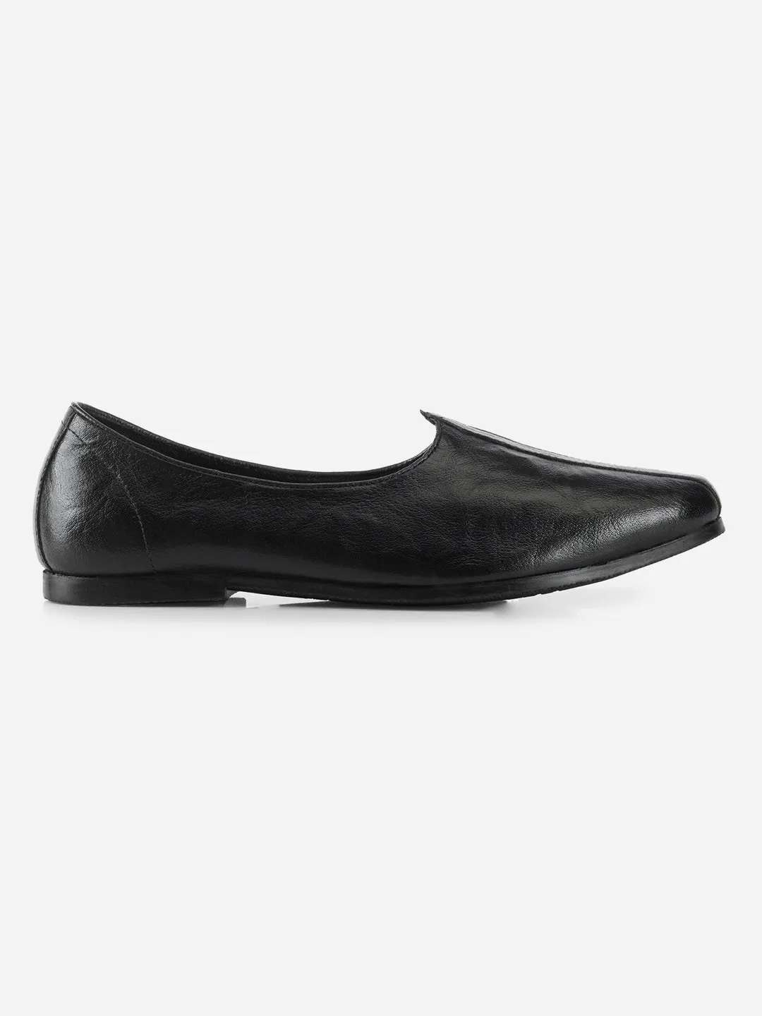 Men's Black Ethnic Jalsa Jooti and Mojaris (ID1077) Memory Foam Casual Wear Sweat Resistant Frequent Travelers