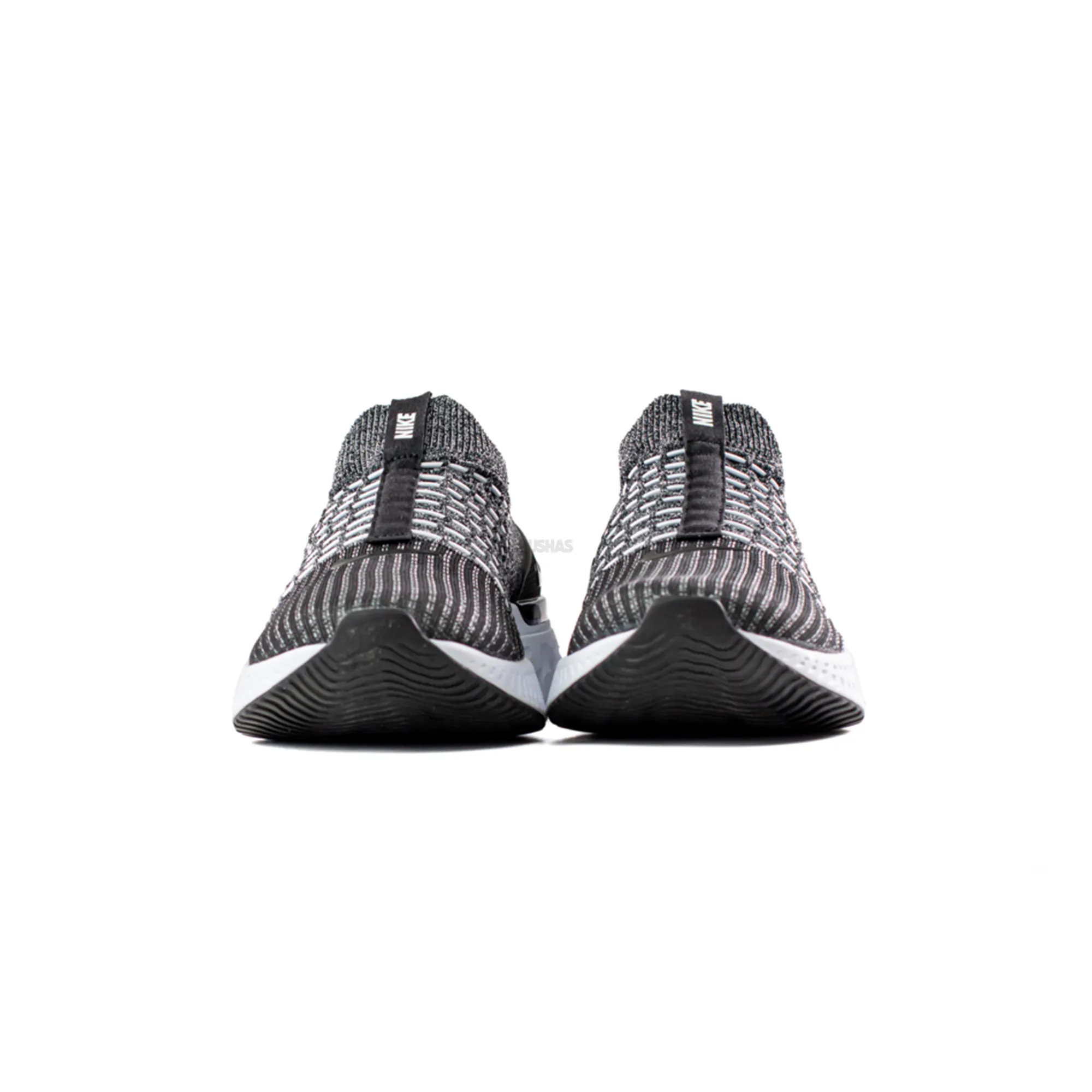 Nike React Phantom Run Flyknit 2 'Black White Blend' (2020) Sky Blue Smart Fit