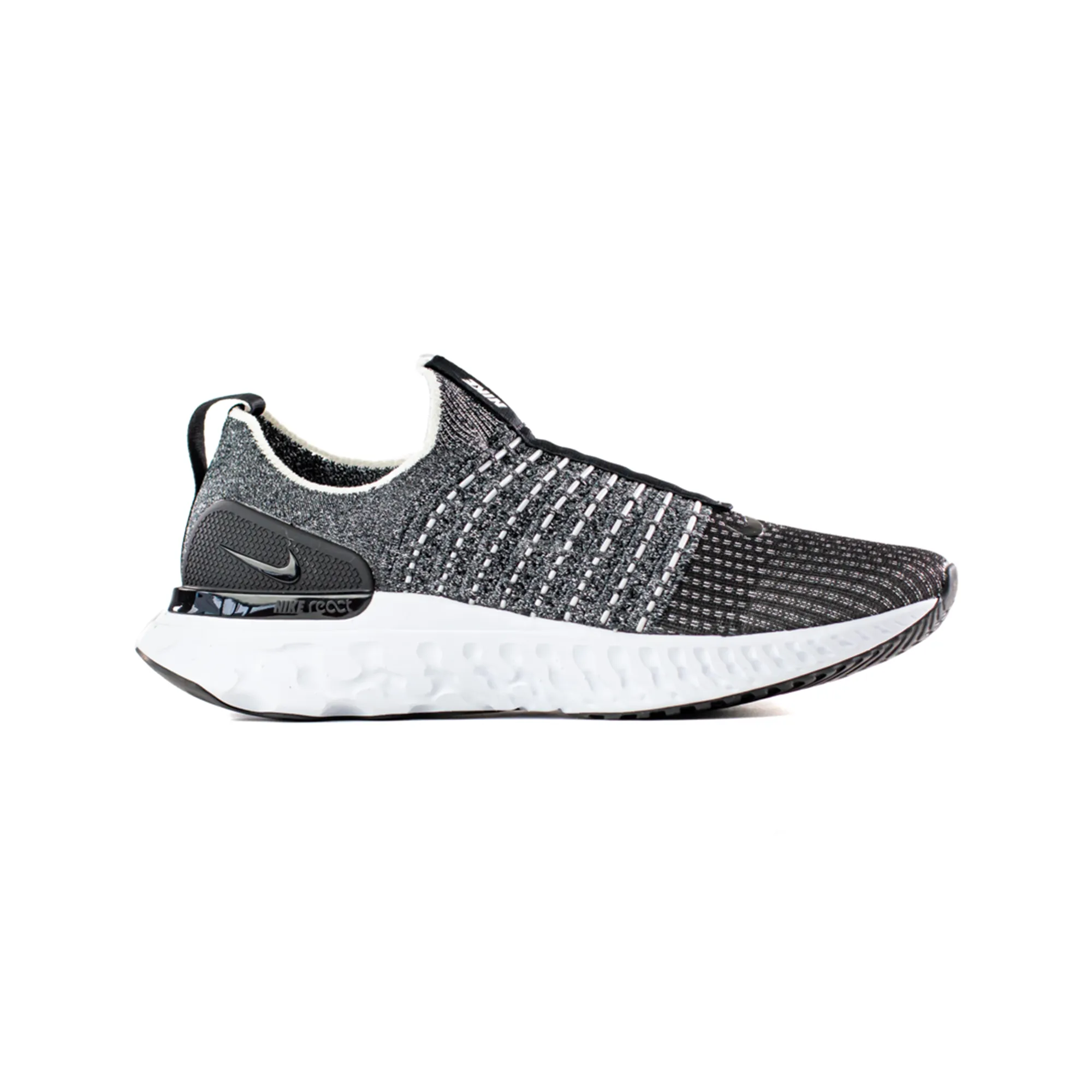 Cushioned Base Busy Professionals Nike React Phantom Run Flyknit 2 'Black White Blend' (2020)