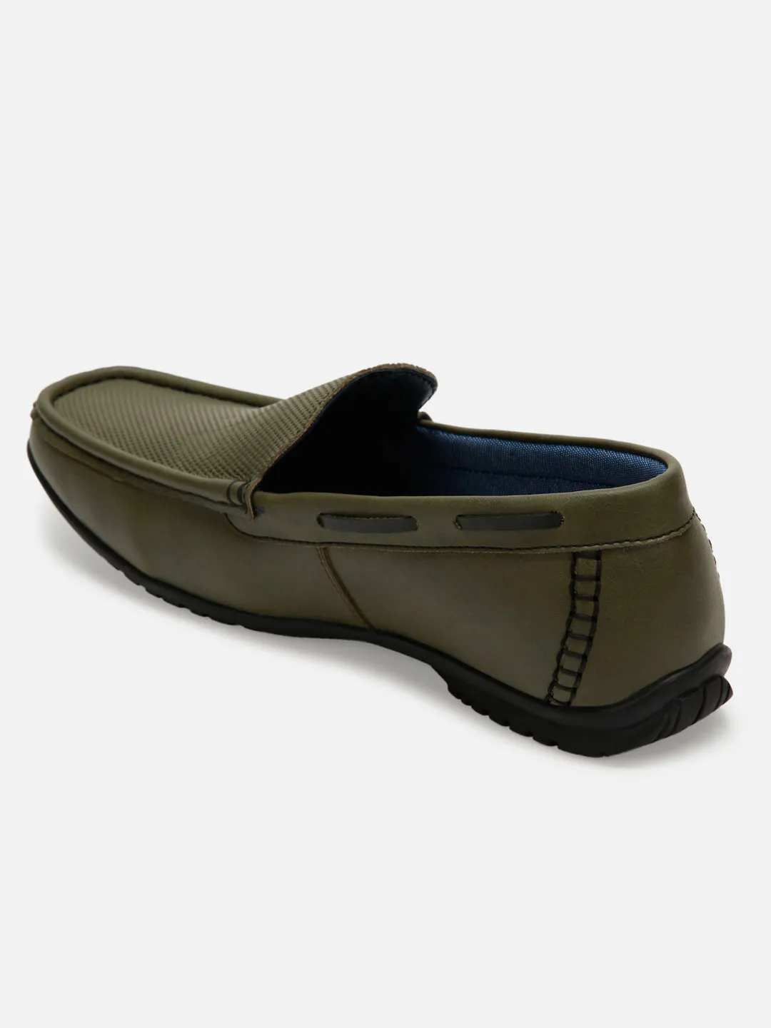 Memory Foam Standing All Classic Base Men's Olive Moc Toe Casual Loafer (IX1014)