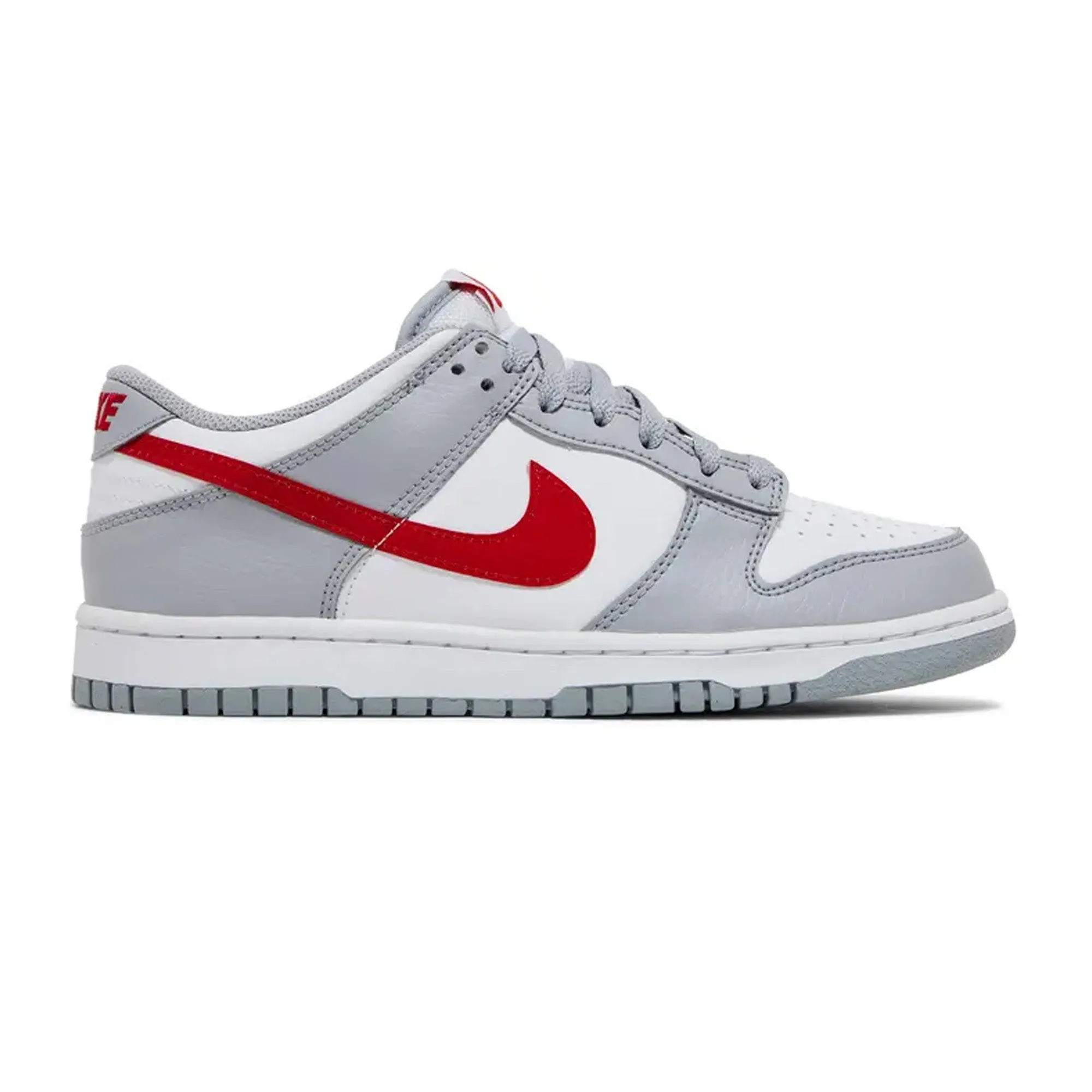 Nike Dunk Low 'White Grey Red' GS (2022) Polish Look