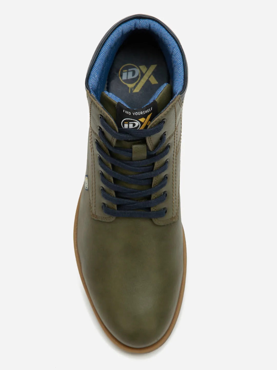 Party Mood Men's Olive Round Toe High Top Boot (IX1022)