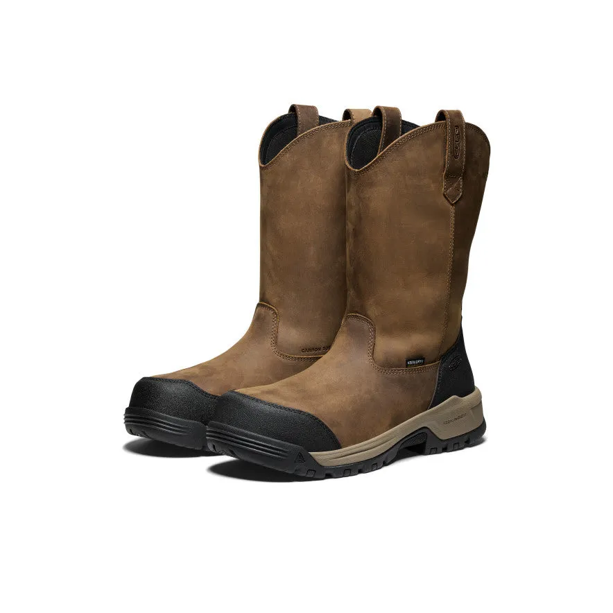 Men's Evanston Pull-On Waterproof Boot (Carbon Toe)  |  Bison/Black Quick Slip