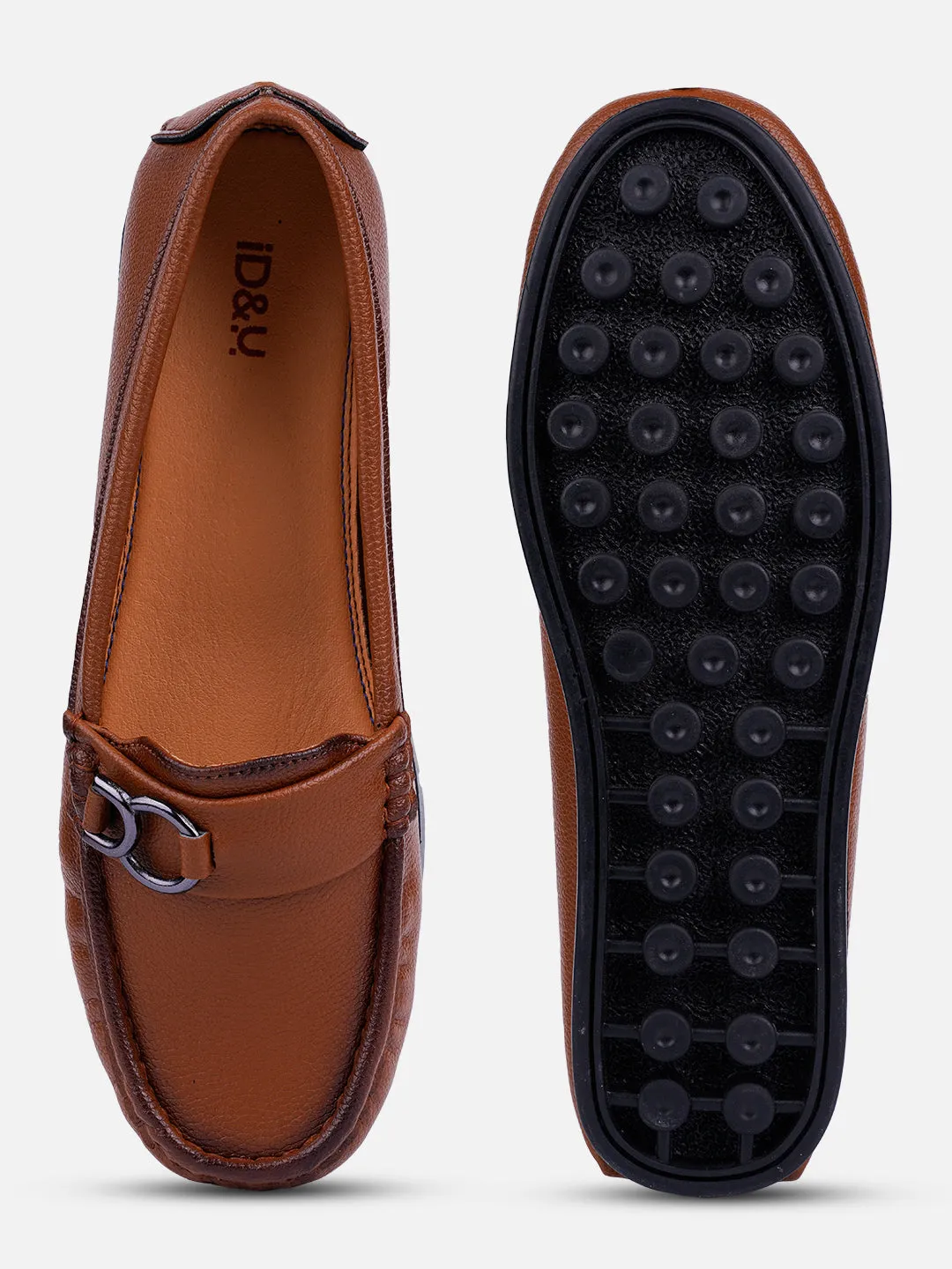 Women's Tan Soft & Flexy Loafers (IU2007) Effortless Motion Stable base