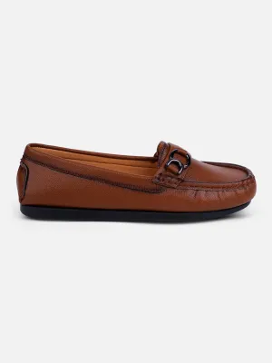 Women's Tan Soft & Flexy Loafers (IU2007) Minimal Detail Breath Fresh