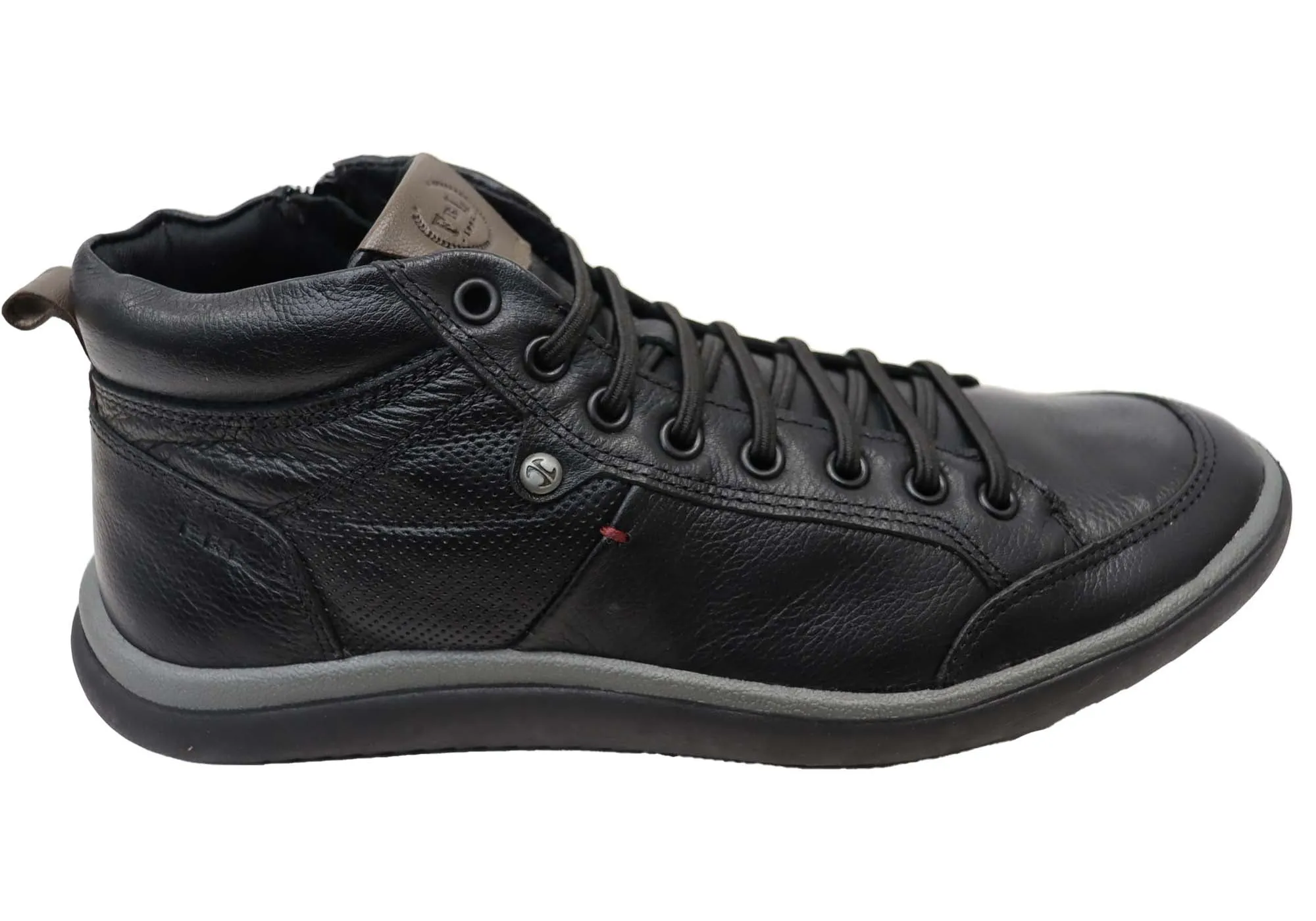 Sneaker Style Smart Look Ferricelli Dorado Mens Comfortable Leather Casual Boots Made In Brazil