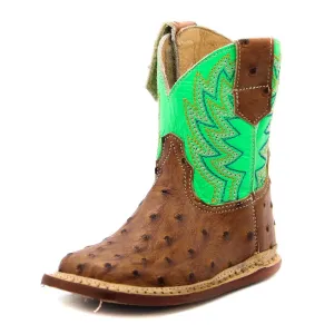 Roper Ostrich Print Cowbaby Boot Children's wear Semi - formal kids' shoes