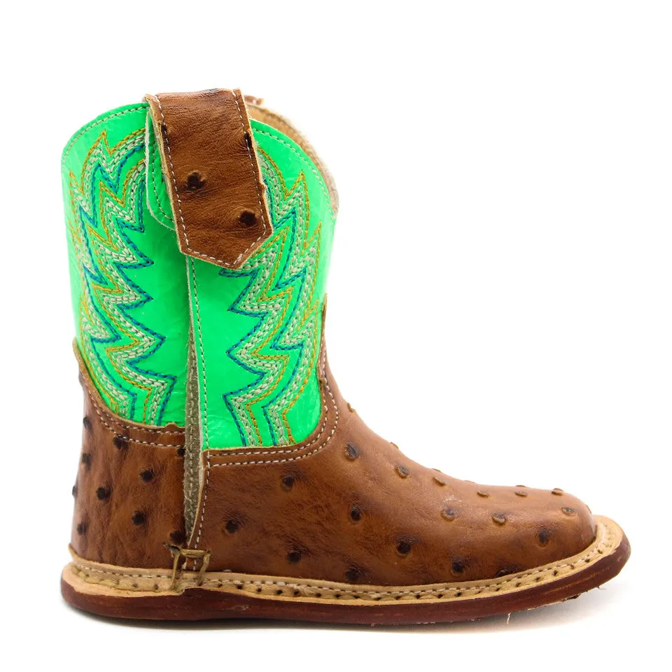 Roper Ostrich Print Cowbaby Boot Mesh kids' shoes Abrasion resistant