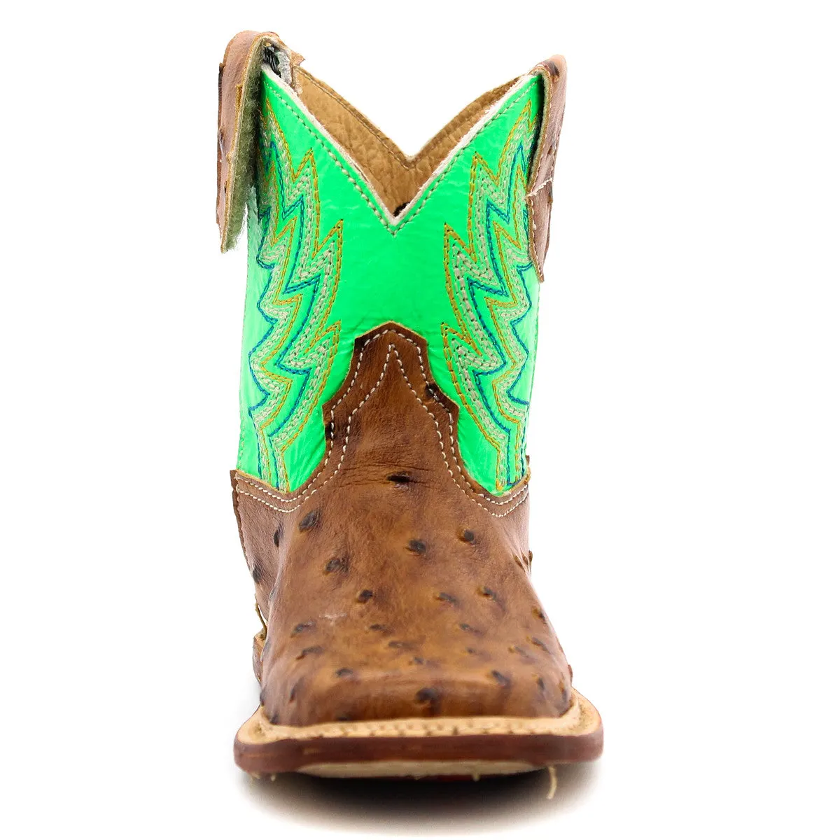 Soft Interior Low - top kids' shoes Roper Ostrich Print Cowbaby Boot