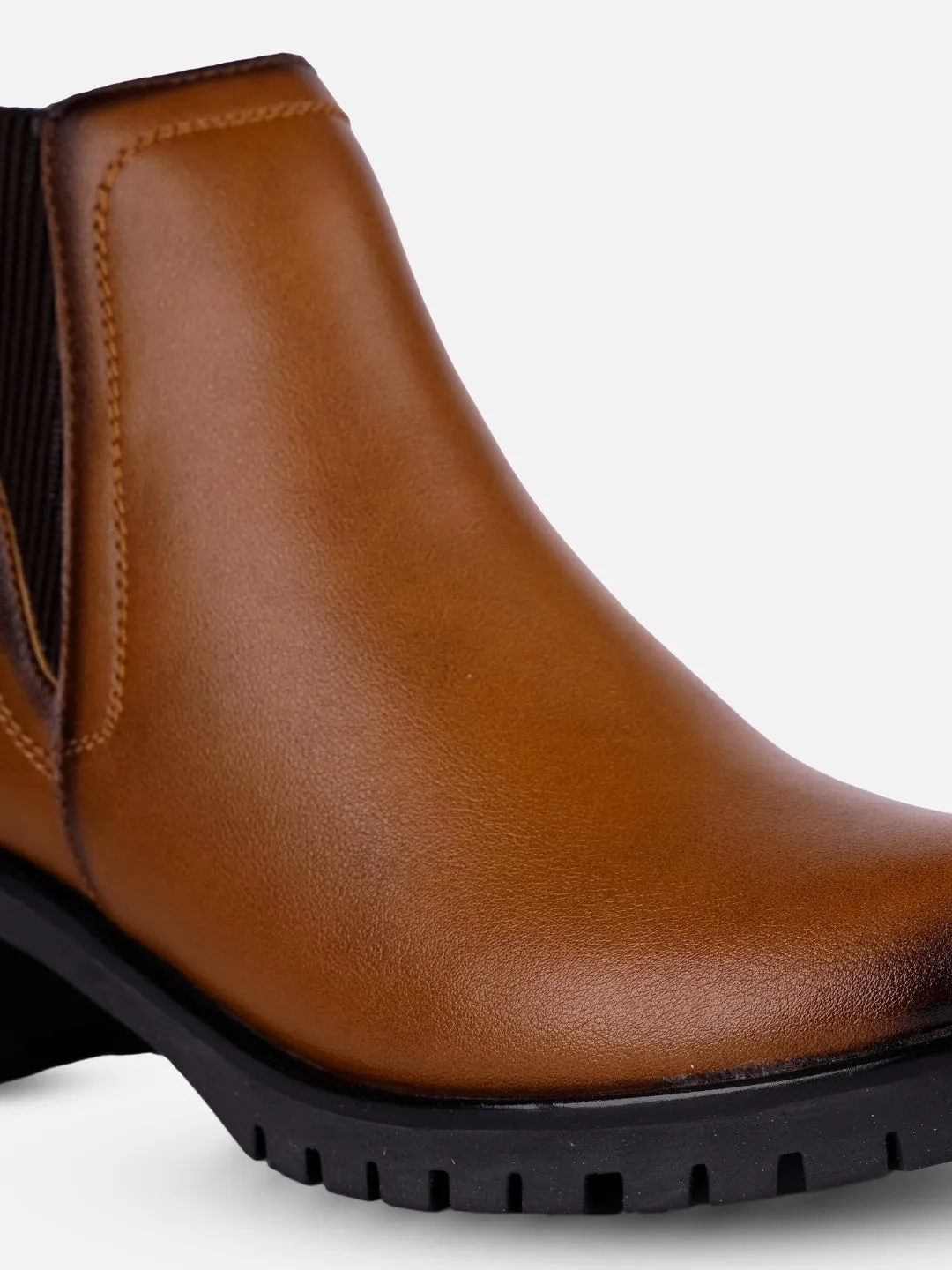 Women's Brown Ankle Boots (IU5002) Travel Friendly Fashion Guy
