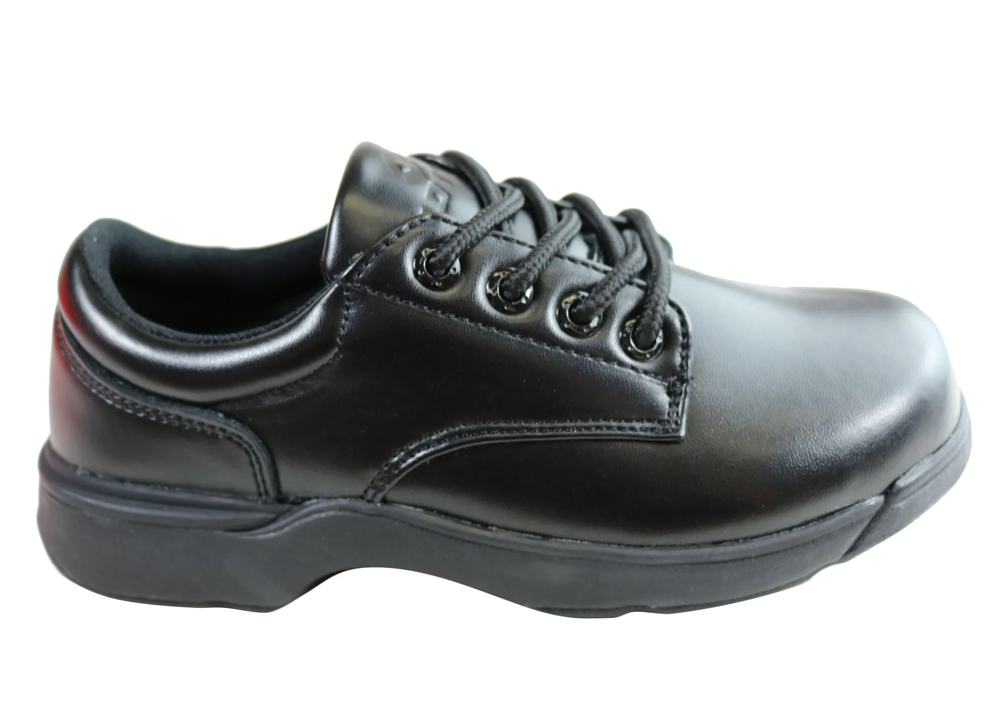 Lotto Study Youth Kids Lace Up Leather School Shoes Shock Absorbing System