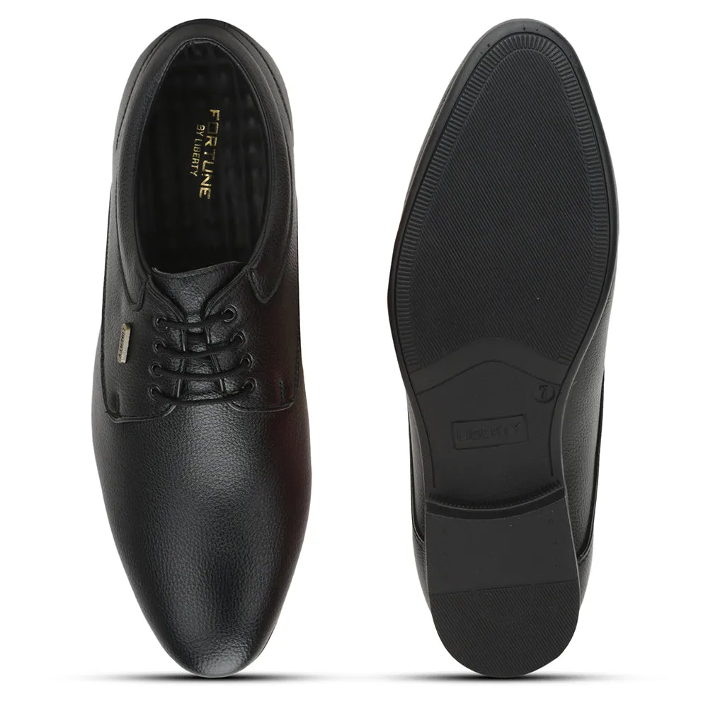Fortune (Black) Formal Lace Up Derby Shoes For Men HOL-110 By Liberty Anti Slide Lift Add