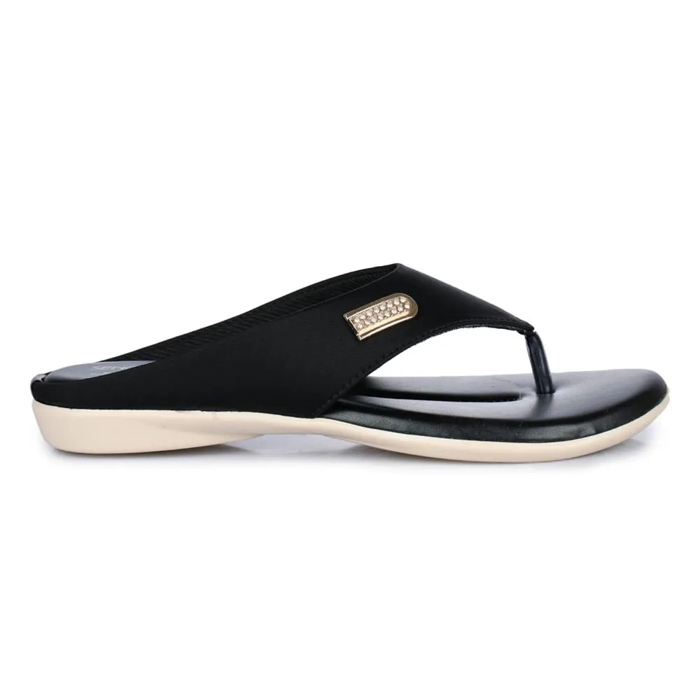 Senorita Casual (Black) Slippers For Women MK-09 By Liberty Fantasy Path