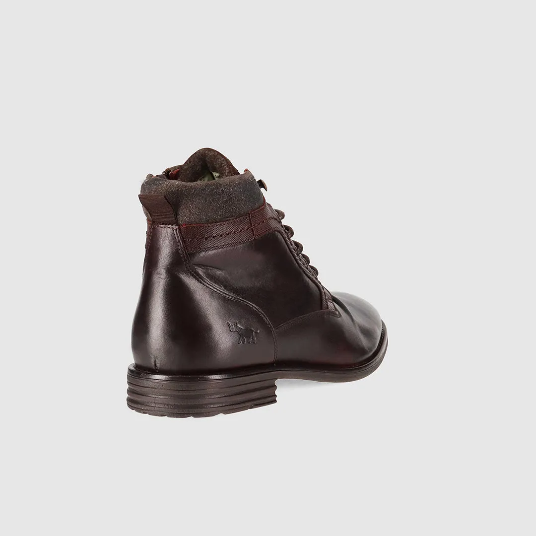 Anti Friction Jagger Dark Brown Lace Up Boots