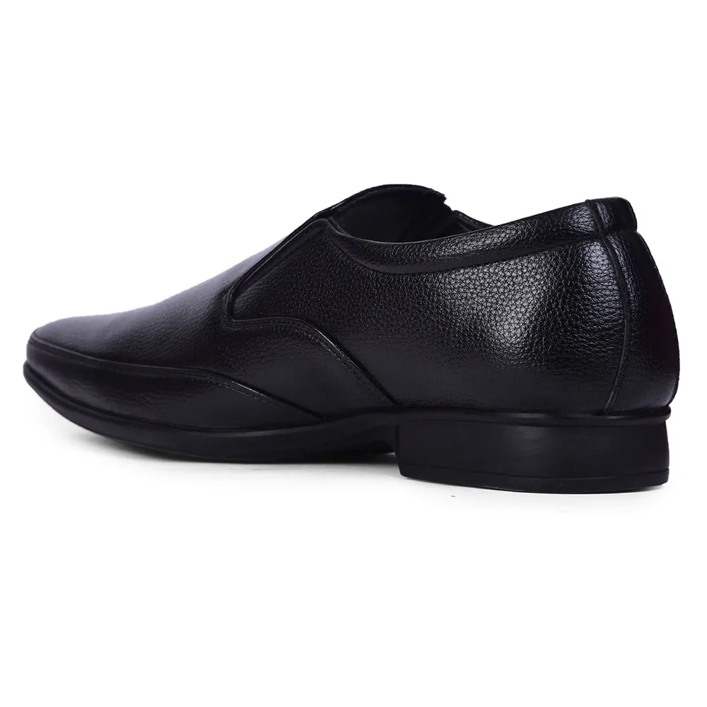Rich Tone Fortune Black Formal Non Lacing Shoes For Men HOL-132E By Liberty