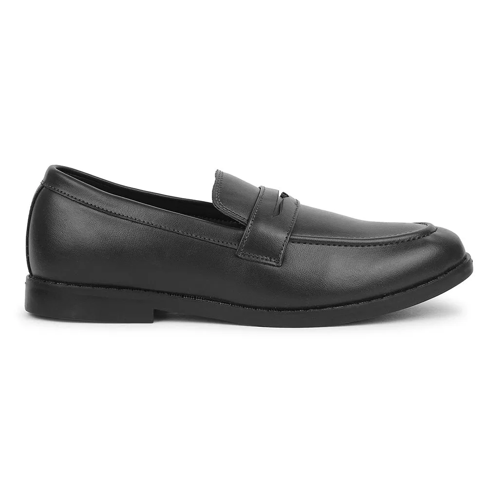 Rain Resistant Gala Night Fortune Black Non Lacing Formal Shoes For Men MAJESTIC-2 By Liberty