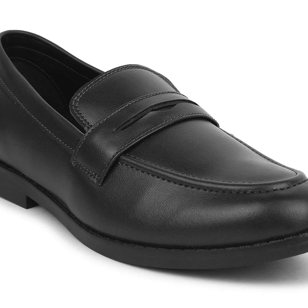 Fortune Black Non Lacing Formal Shoes For Men MAJESTIC-2 By Liberty Custom Edge
