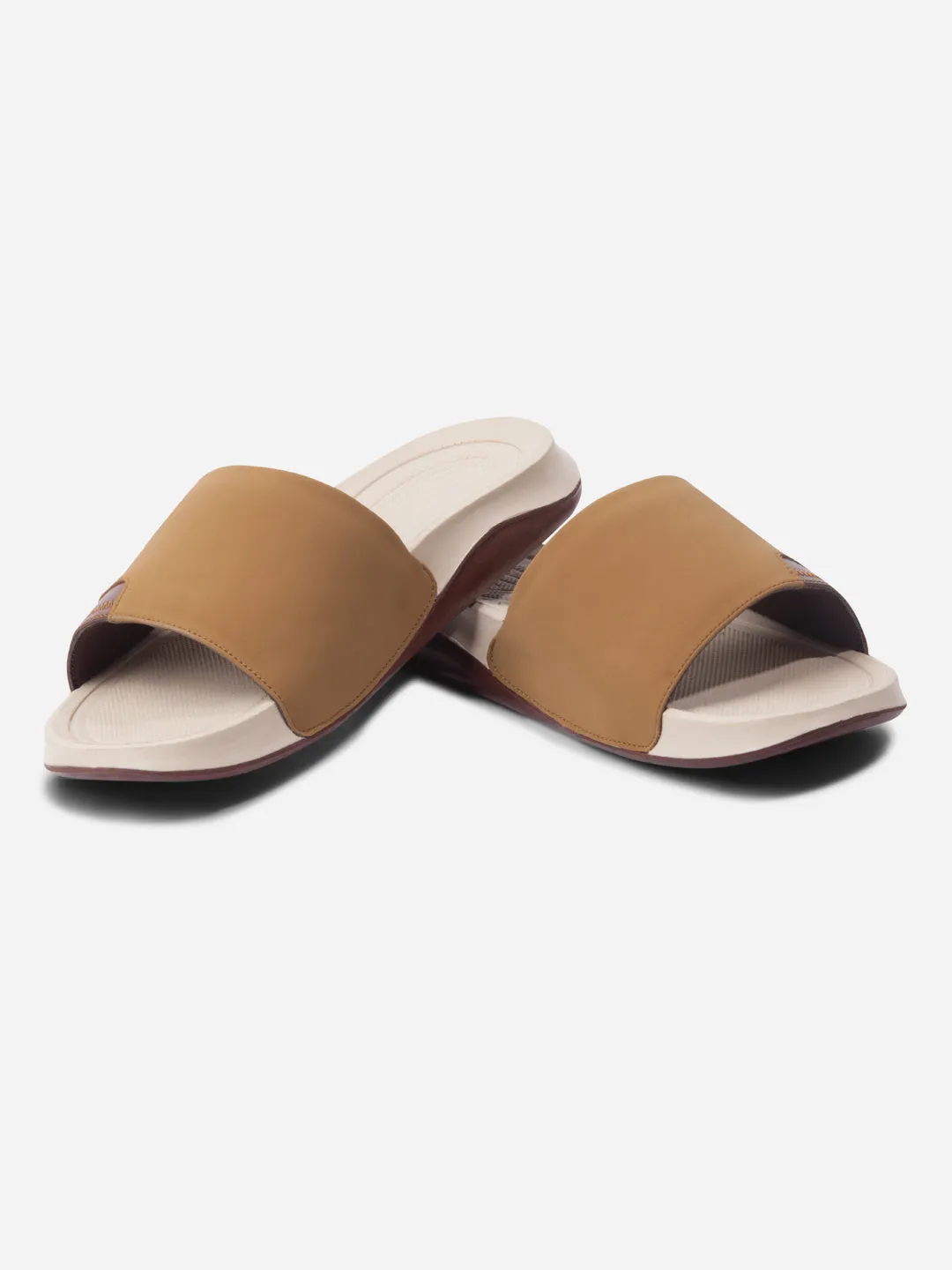 Men's Camel/Brown Active Graphic Printed Slider (IX5019) Ventilated Mesh Long Distance photo shoot