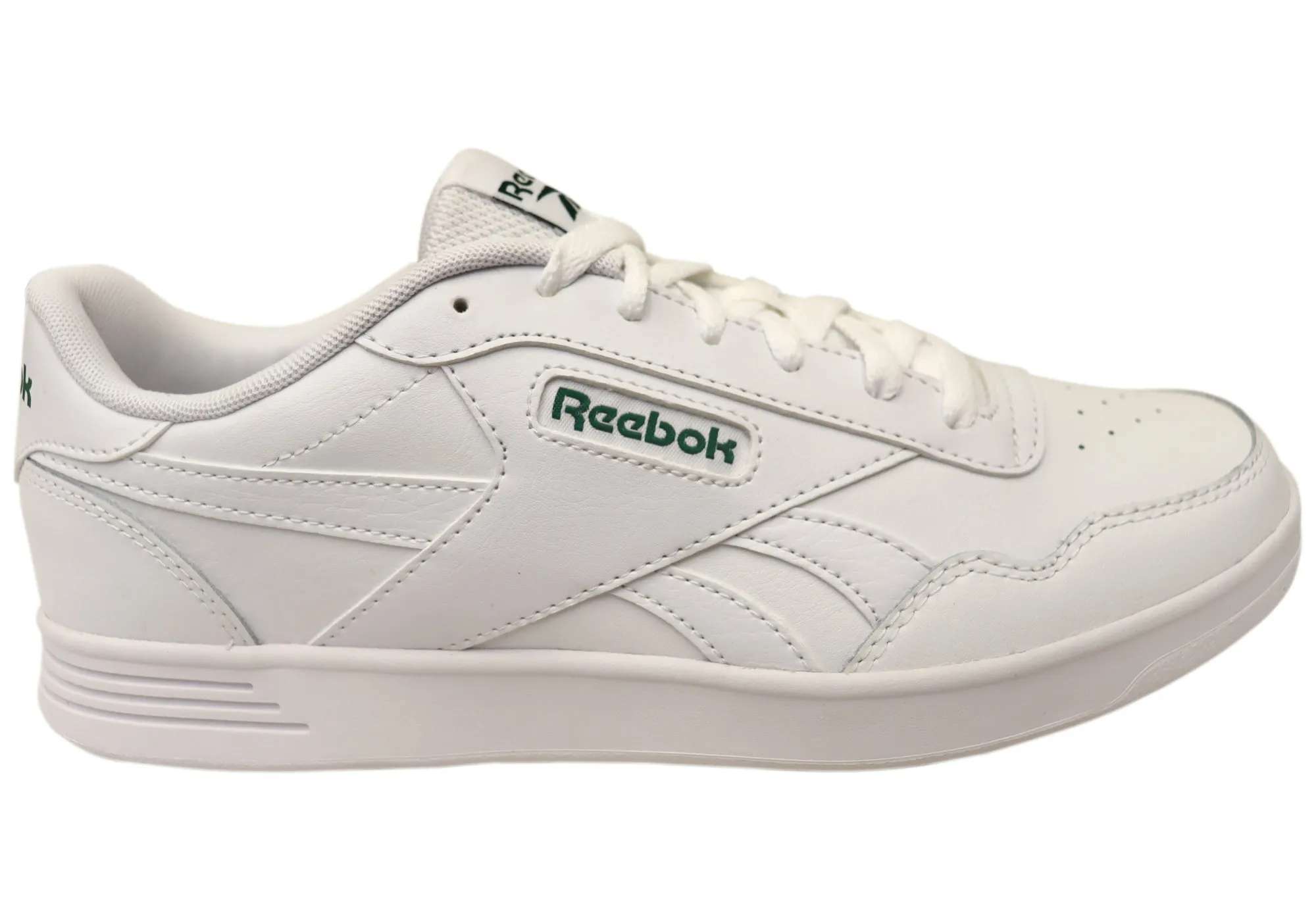 Round Edge Grass Step Reebok Court Advance Mens Comfortable White Lace Up Sneakers