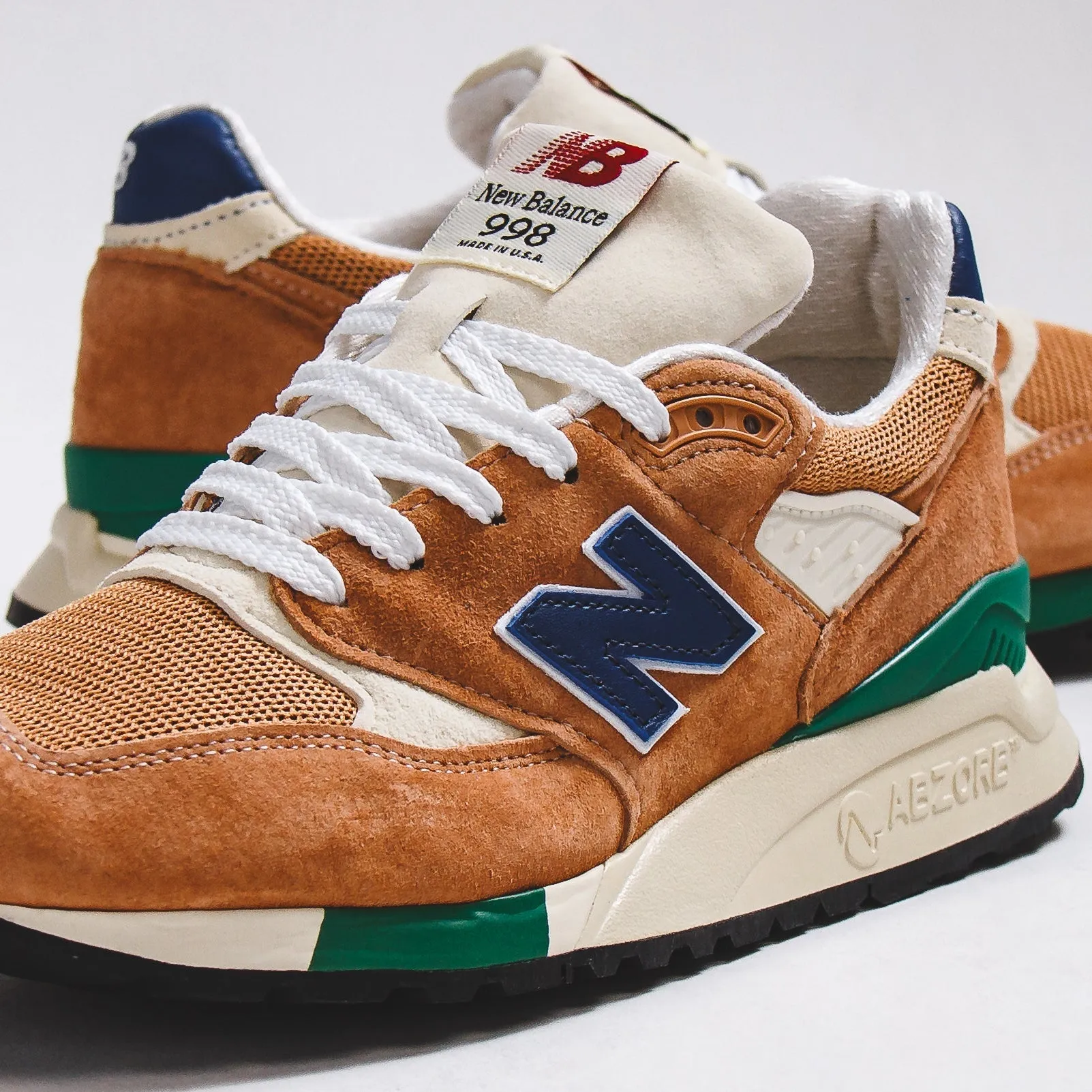 New Balance Unisex 998 Orange Made In USA U998OB Forest Path Energy Rise