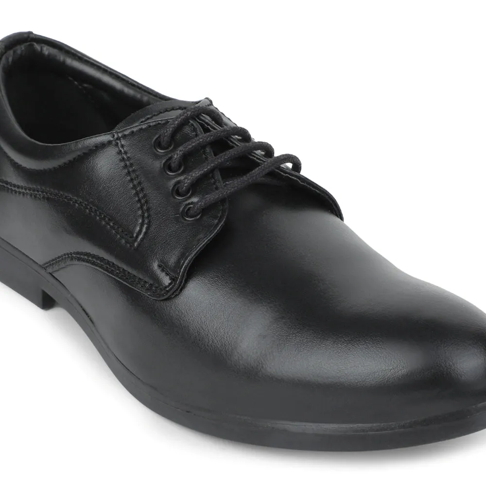 Fortune Black Formal Lacing Derby Shoes For Men MAJESTIC-1 By Liberty Trust Step