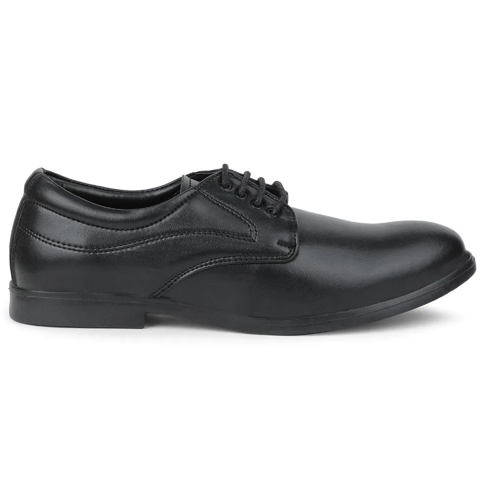 Mid Heel Good Arch Support Fortune Black Formal Lacing Derby Shoes For Men MAJESTIC-1 By Liberty