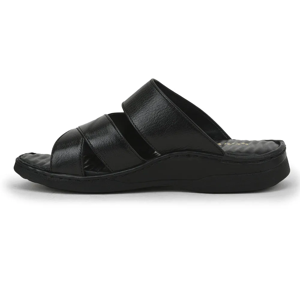 Modern Bold Healers Casual Slippers For Men (Black) 2191-51 By Liberty