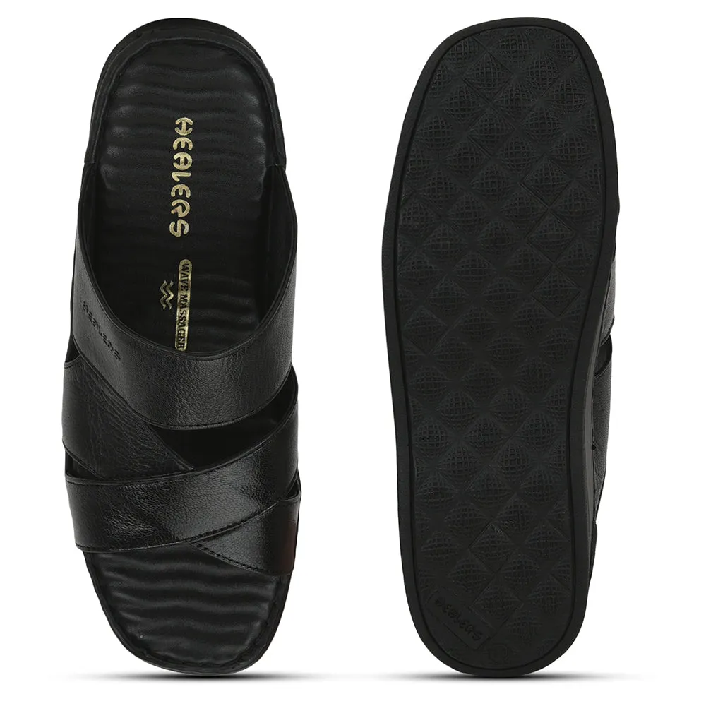 Occasion Sharp Anniversary Celebration Healers Casual Slippers For Men (Black) 2191-51 By Liberty