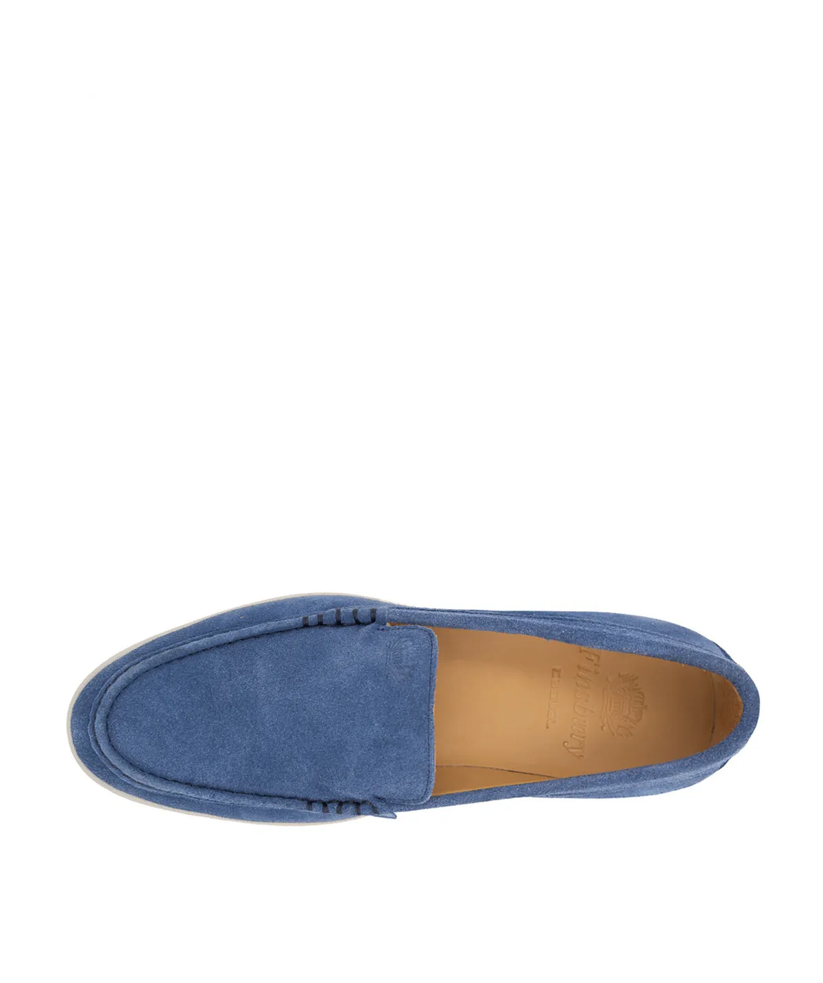 Mocassin MONACO Daim Bleu Grip Enhancing Pattern