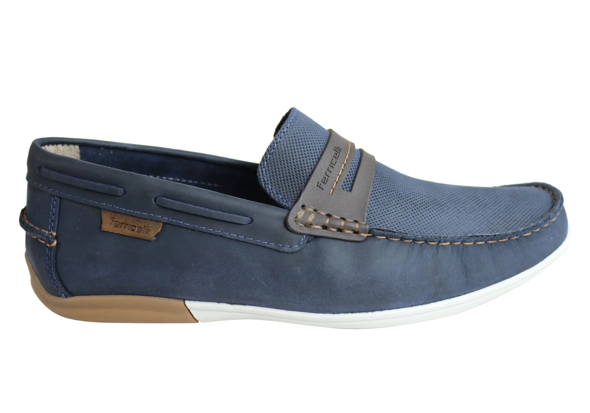 Light Fit Root Hike Ferricelli Mitchell Mens Leather Casual Loafer Shoes Made In Brazil