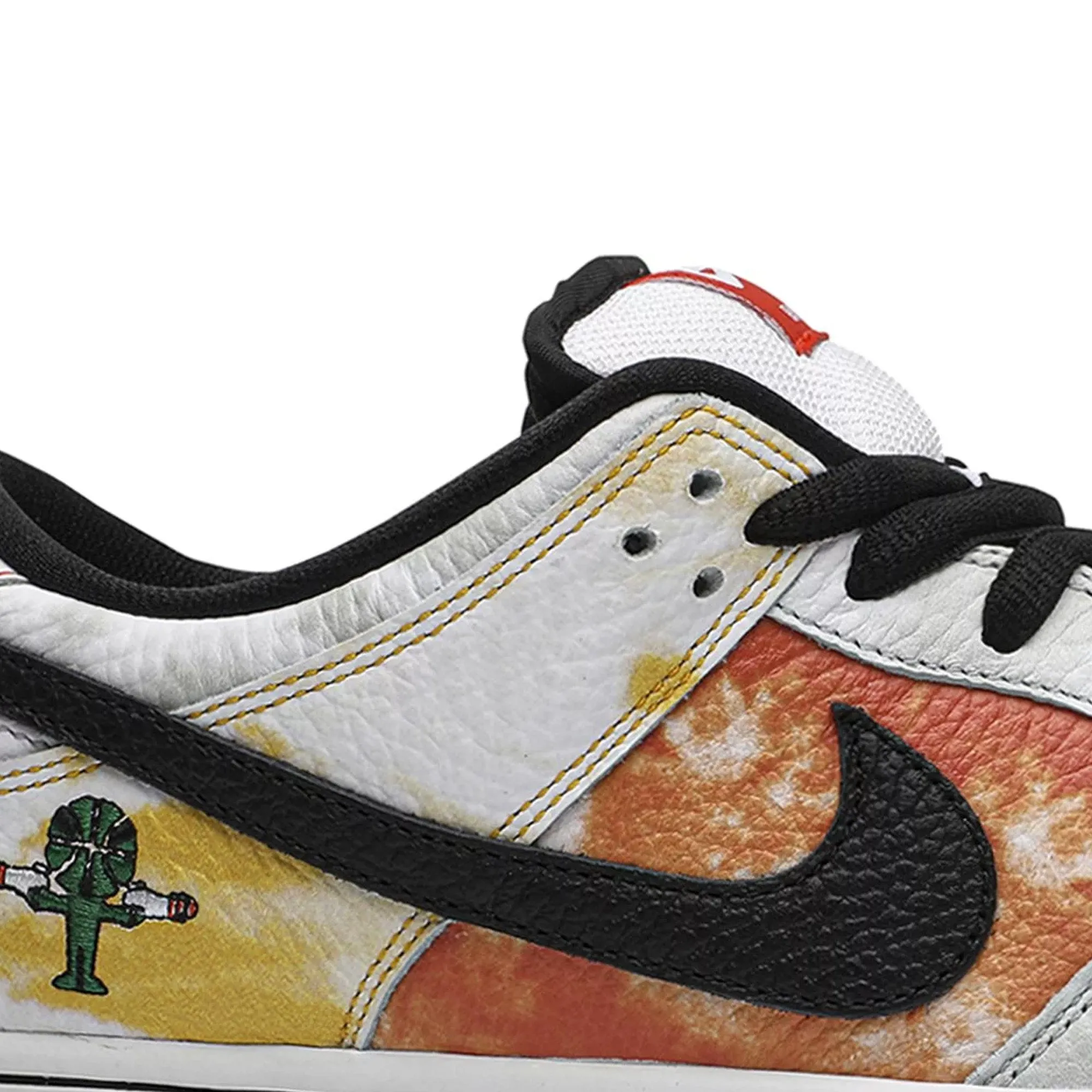 SB Dunk Low 'Raygun Tie-Dye White' (2021) Family Time Red Glow