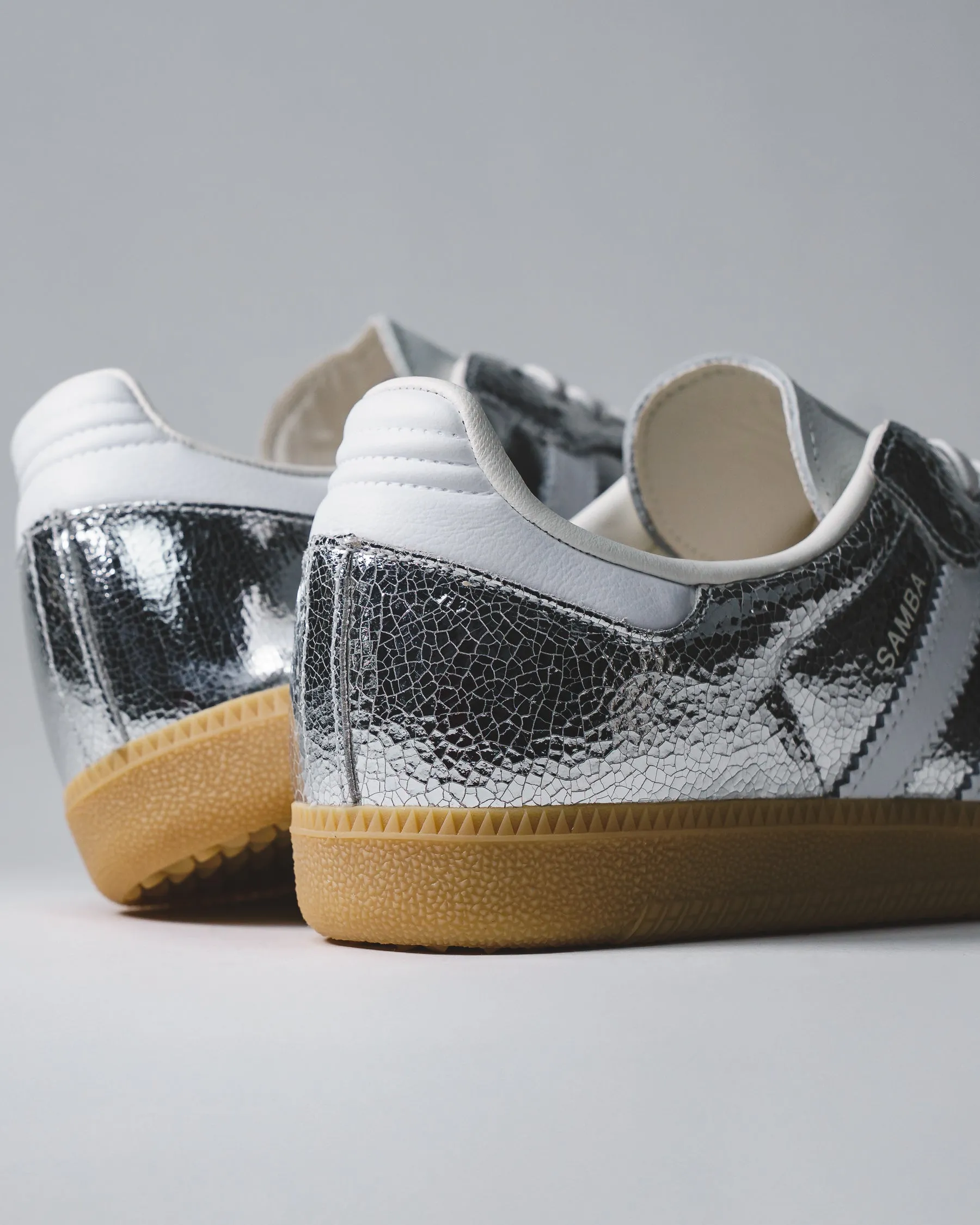 Autumn Cool Heat Free Adidas Women Samba OG Silver Metallic Core JR0035