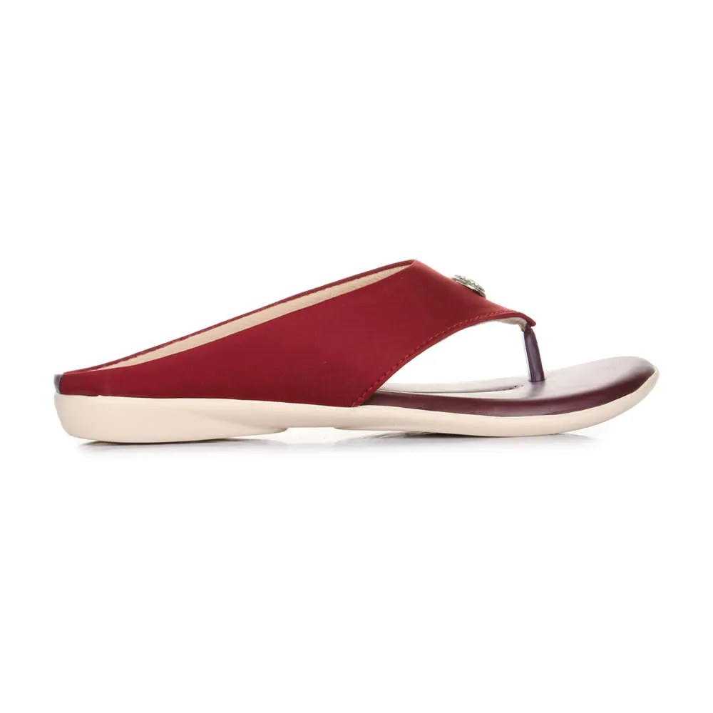Dance Mode Senorita Casual (Cherry) Slippers For Women MK-08 By Liberty